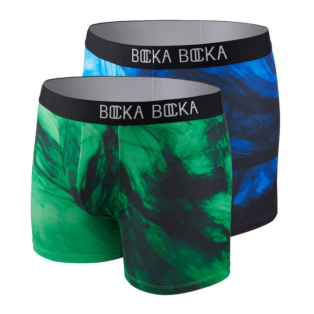 Multipack Mens Designer Underwear Boxer Briefs Blue Green Bocka Bocka