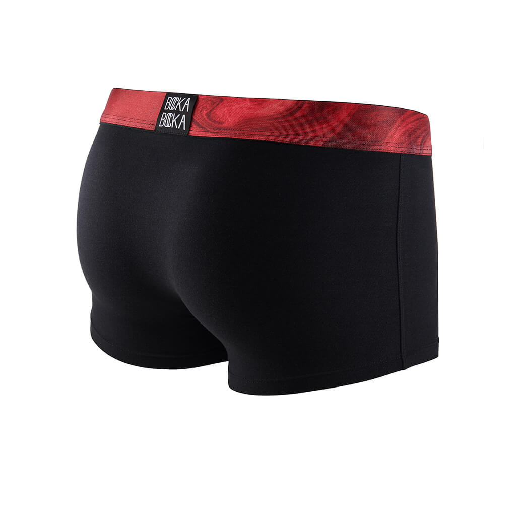 The Bocka Bocka Diavolo Midnight mens designer trunks - Mannequin photo – Back