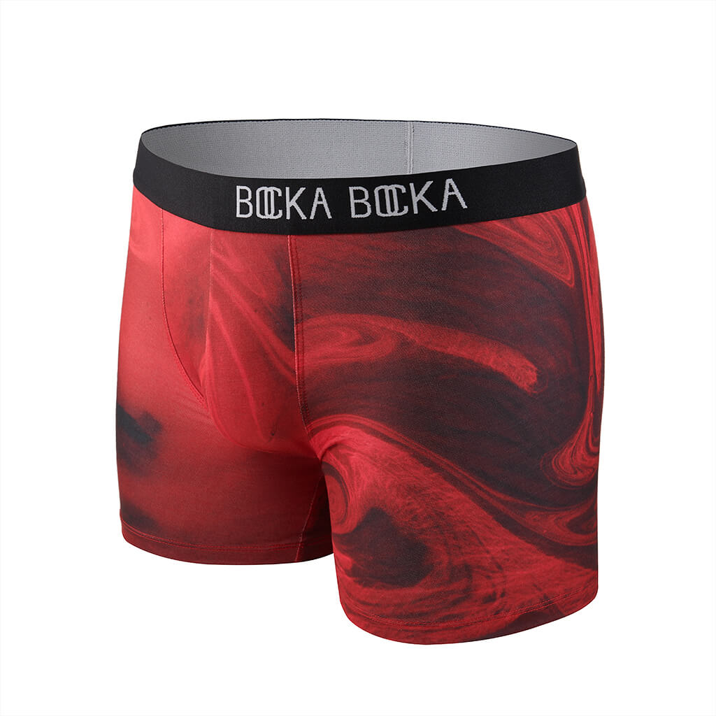 Mens Designer Underwear Boxer Briefs, Red