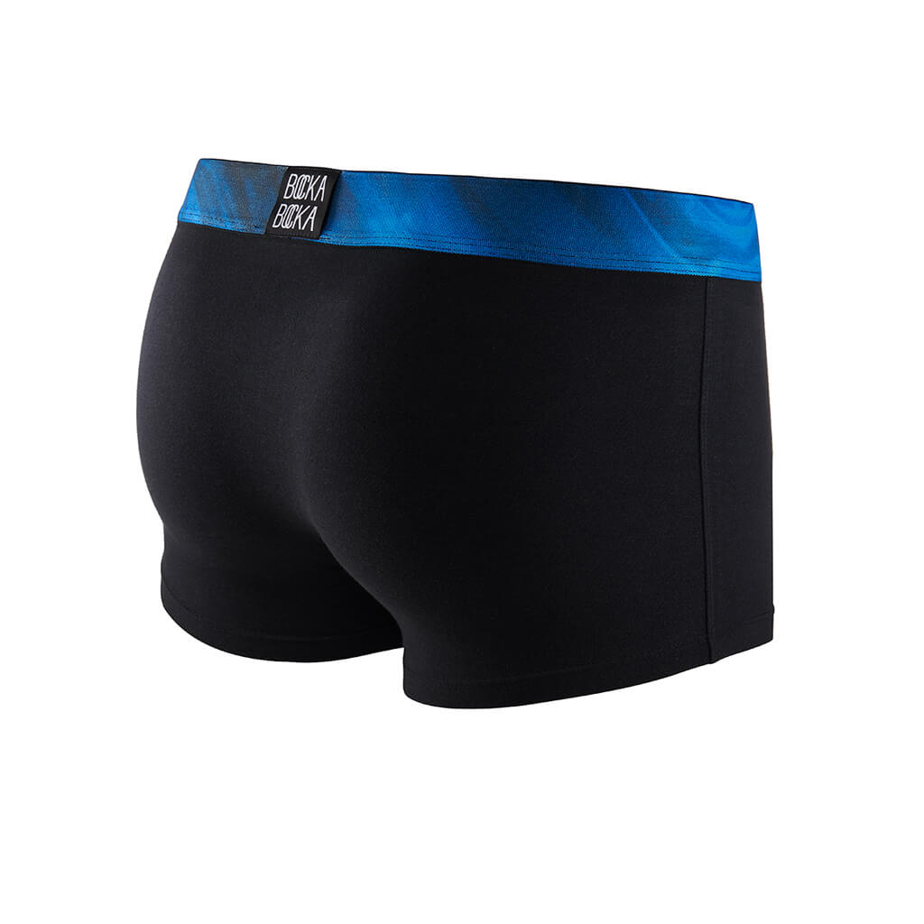 The Bocka Bocka Onde Midnight mens designer trunks - Mannequin photo – Back