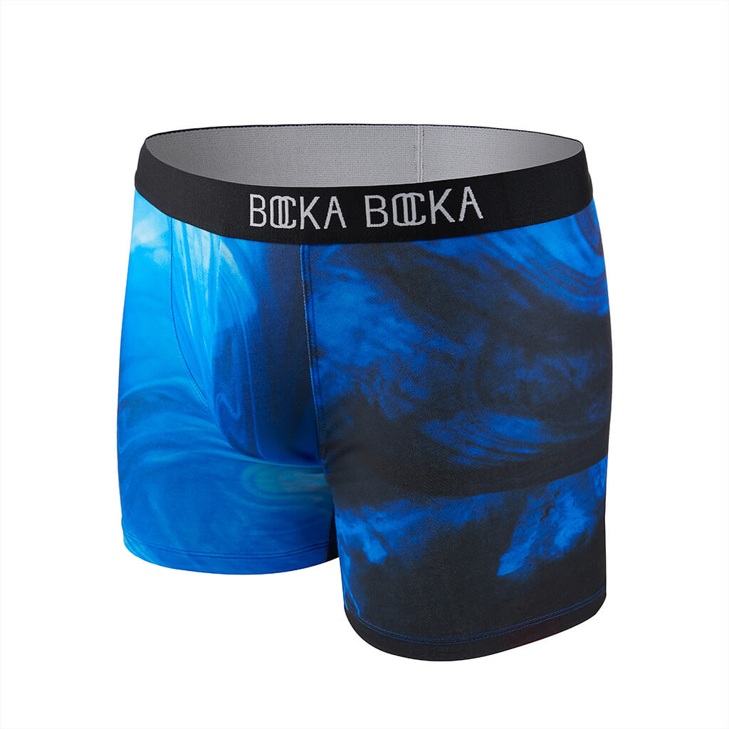 Mens Designer Underwear Boxer Briefs, Blue