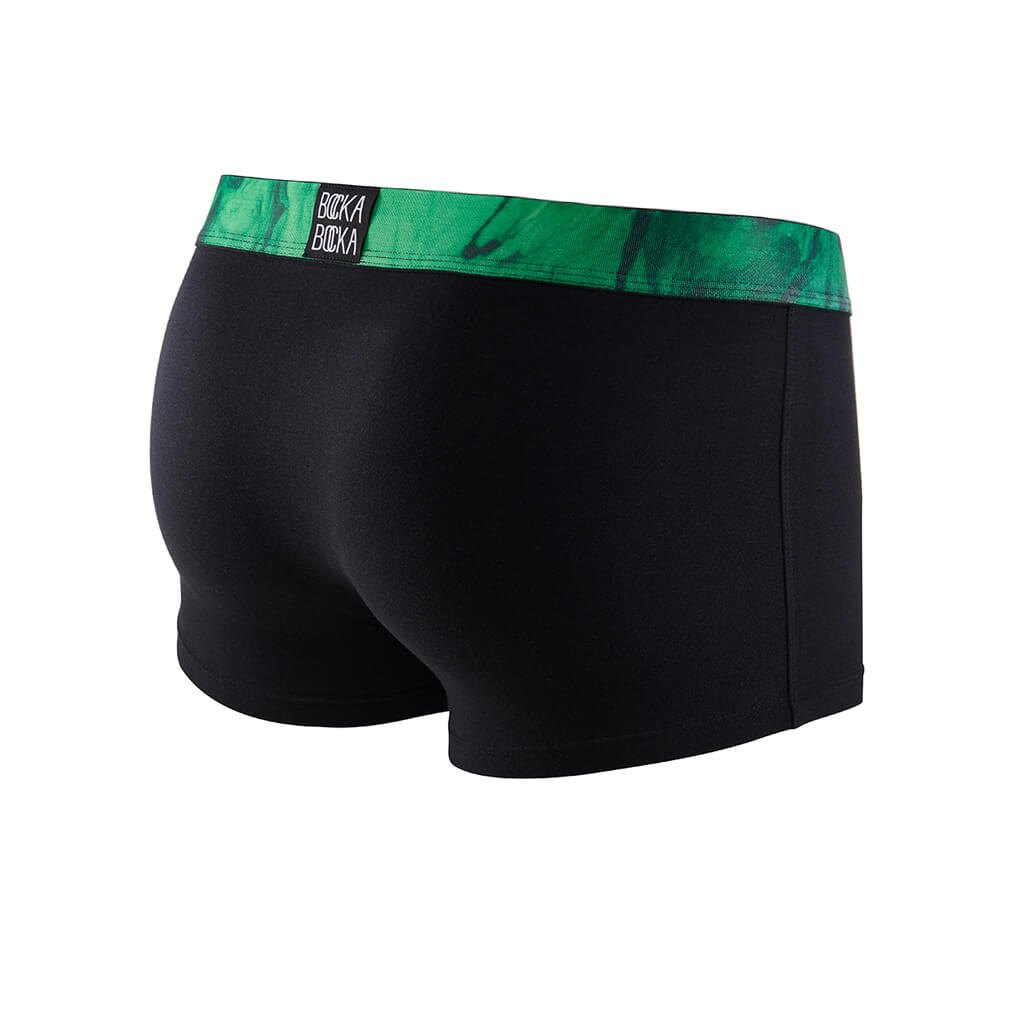 The Bocka Bocka Primavera Midnight mens designer trunks - Mannequin photo – Back