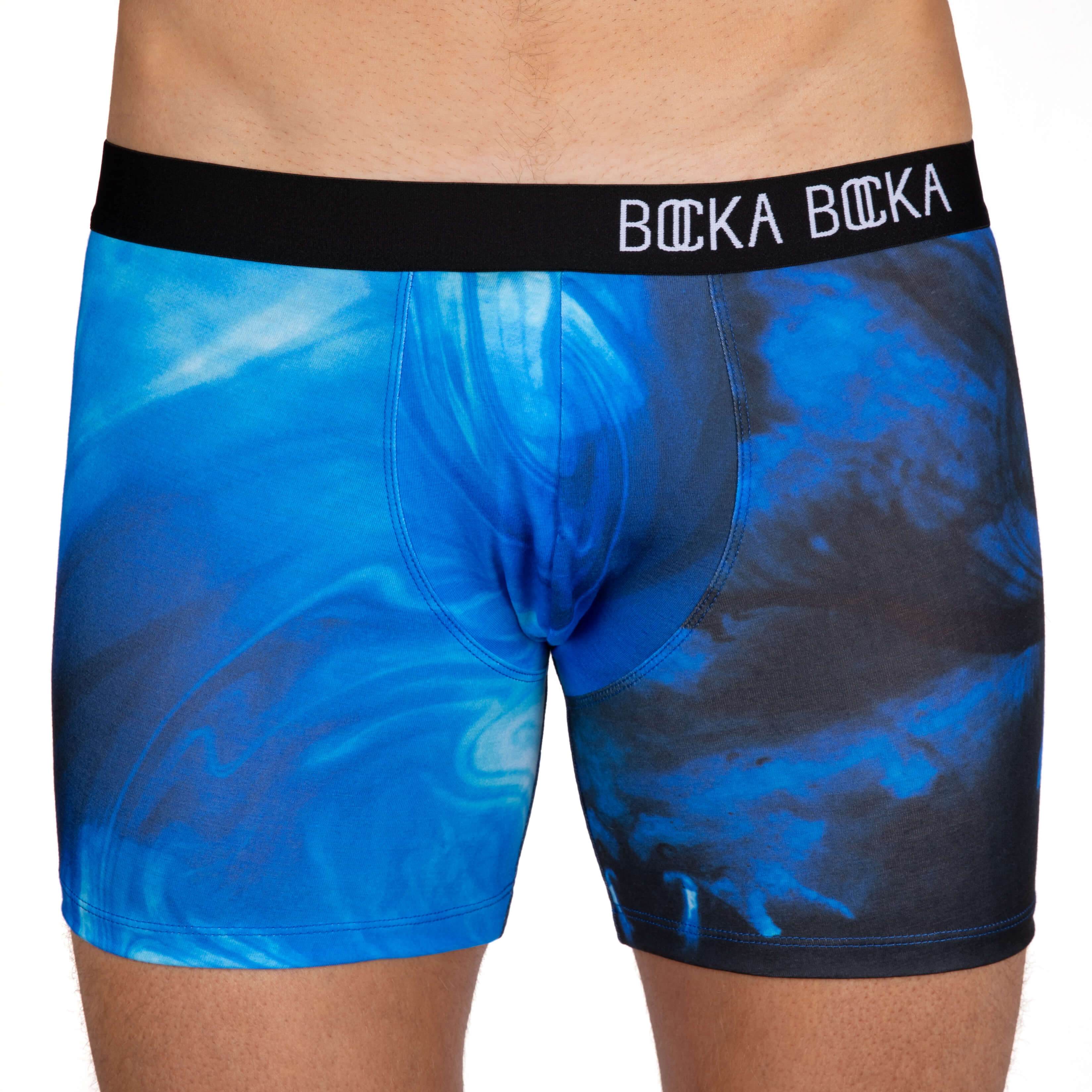 Mens Designer Underwear Boxer Briefs, Blue